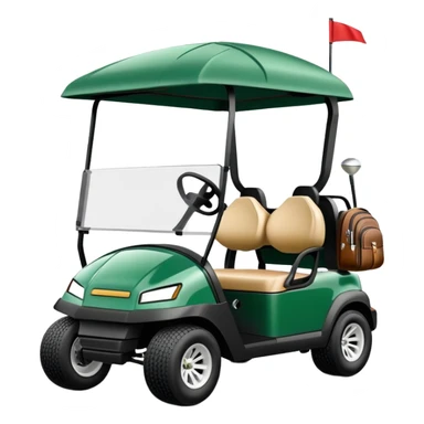 Club car golf cart with golf club bags sticker