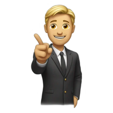 man pointing at you sticker