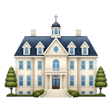 big white mansion sticker