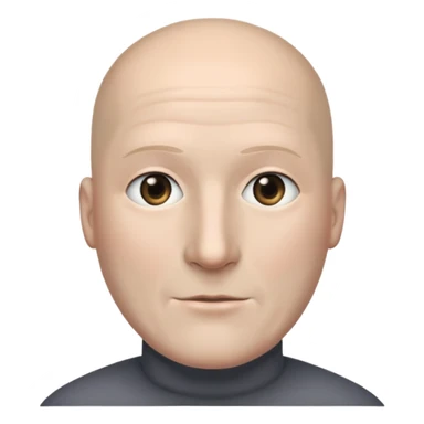 noface no gender yüzü tamamen açık gerçekçi ve gri kel ve başı açık az daha orta yaşlı sticker