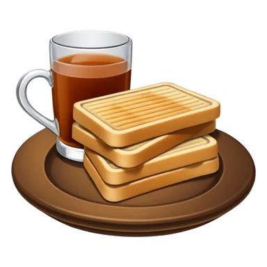 Tost ile çay emojisi çayı bir çay kesesi gibi hazırla hiç benzememiş burada bir de ben senden tost istedim kaşarlı sucuklu bir tost sticker