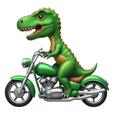 Dino riding motorcycle  sticker