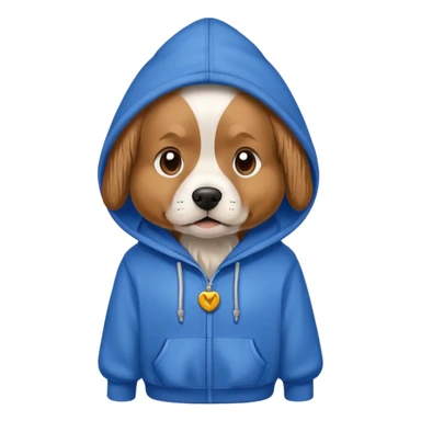 dog wearing a hoodie sticker