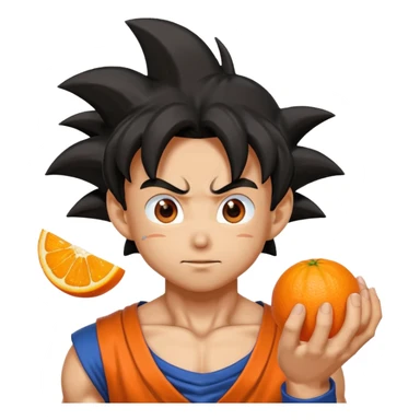 combine a fruit and goku sticker