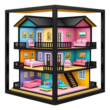 open doll mansion sticker