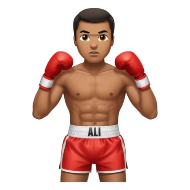 Mohammed Ali boxer , with the trunks shaeem on it sticker
