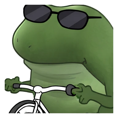 Riding a bike with speakers  sticker