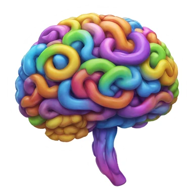 One almighty big brain of future colorfull  sticker