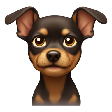 russian-toy-terrier-with-dark-brown-head-with-light-brown-muzzle sticker