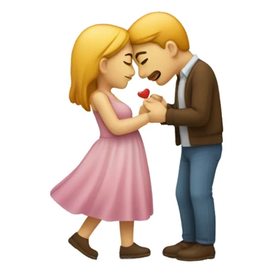 Bisou avec cœur  sticker