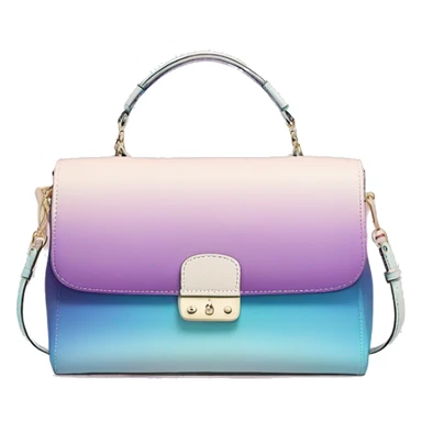 Realistic isolated pastel ombre kate spade satchel purse.  sticker
