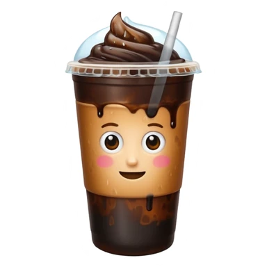 iced americano / with takeout cup sticker