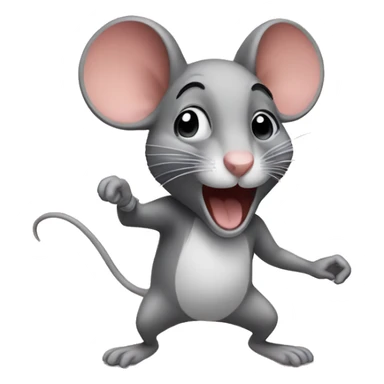 A mouse partying sticker