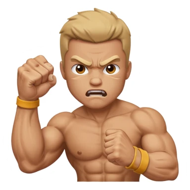 Angry dude with fist up sticker