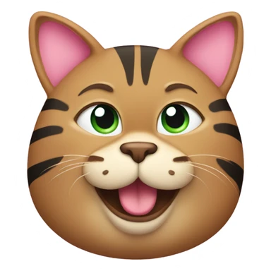 a fat brown cat with black stripes green eyes and a pink collar at DisneyLand sticker