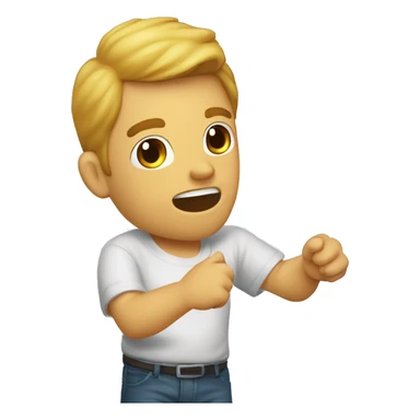 Mano con puño cerrado y dedo gordo tumbado  sticker