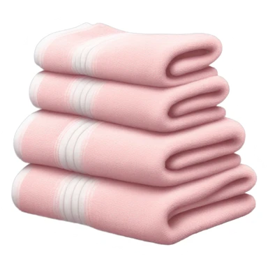 a stack of light pink towels sticker