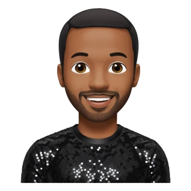 Craig David with black sequin outfit sticker