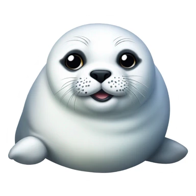 very fat harp seal sticker