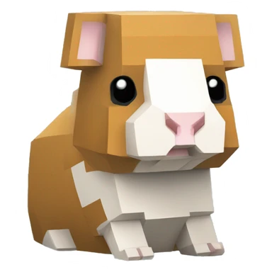 Minecraft style statue of a guineapig sticker
