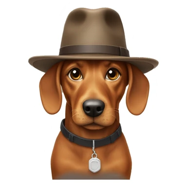 Un teckel avec un chapeau  sticker