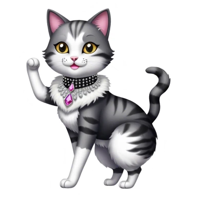 cat dancing burlesque sticker