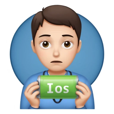 tired and exhausted with undereye bags add low power sign sticker