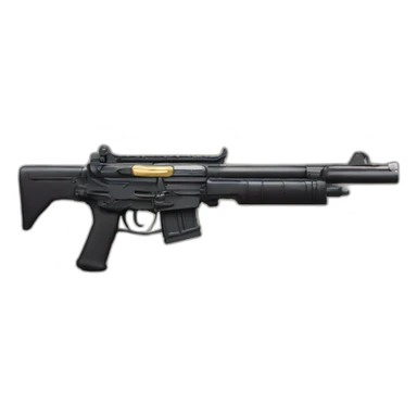 Macron avec un gros fusil sticker