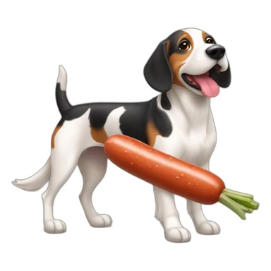 Chien saucisse qui tien une tulipe sticker