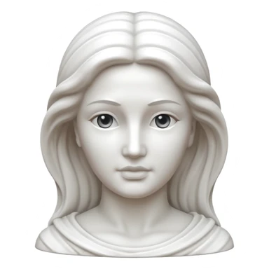Marble style statue of woman face  sticker