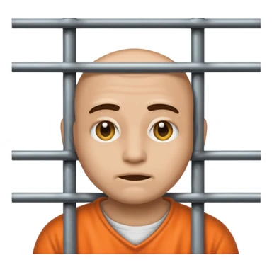 entsetztes Emoji im Gefängnis sticker