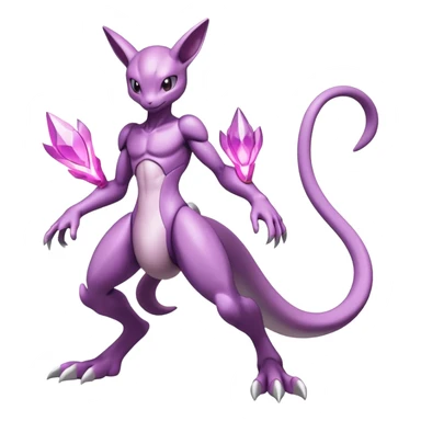 Anthro Sona Colorful Godly Celestial Shiny Mewtwo-Genesect-Palkia-Fakemon Fantasy Creature Full Body sticker