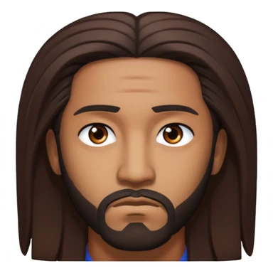 Omarion with long dark brown hair sticker