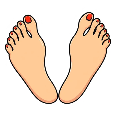 foot with long flexible toes spread wide apart like fingers sticker