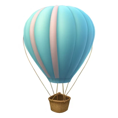 pastel blue hot air balloon  sticker