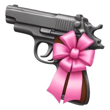 pink pistol with  pink bow sticker