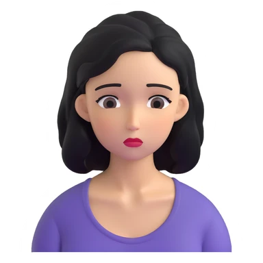 sad woman looking down, sad expression sticker