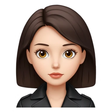 brunet in cuir coat sticker