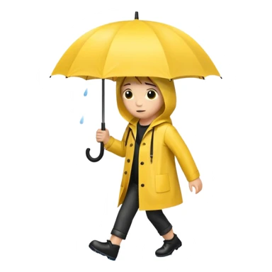 walking in the rain sticker