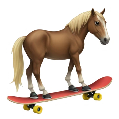 Horse on a skateboard sticker
