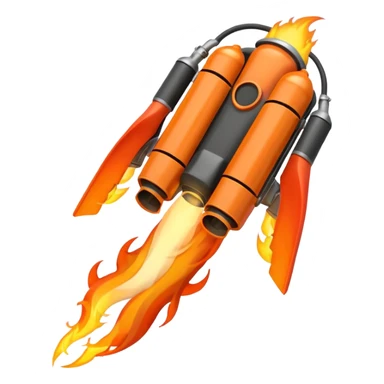 jetpack firing flame sticker
