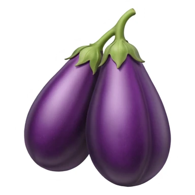 eggplant with big defined veins  sticker