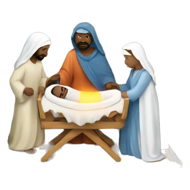 nativity scene sticker