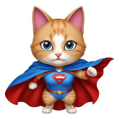 female superhero cat sticker