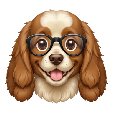 Cocker spaniel with okulary sticker
