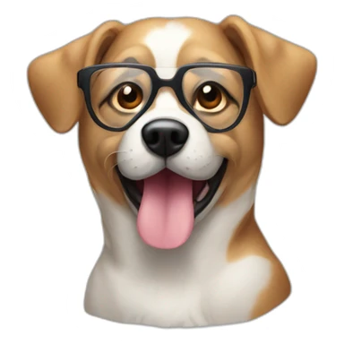 Chien avec lunette sticker