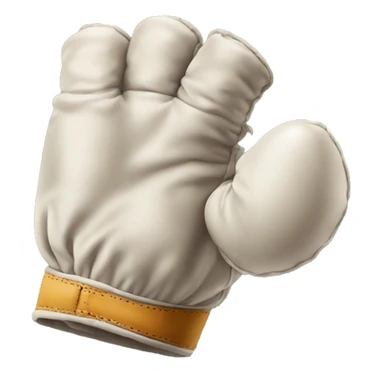 a glove of boxe and a face sticker