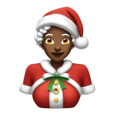 Black Mrs Claus sticker