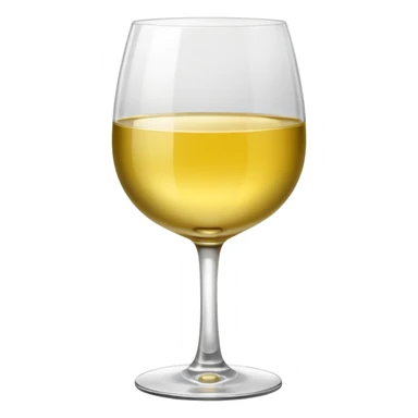 White wine in burgundy wide glass sticker