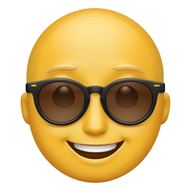 Emoji wearing pure black sunglasses  sticker